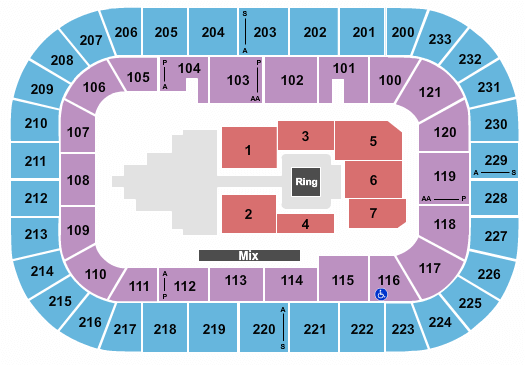 Bon Secours Wellness Arena WWE Seating Chart